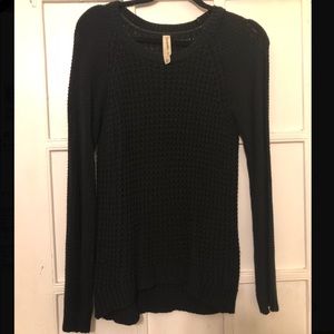 Black Scoop Neck Aeropostale Winter Sweater